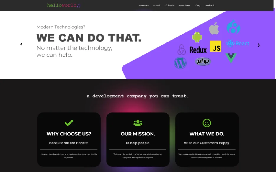 Hello World – Your Partner In Technology